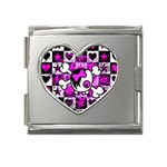 Emo Scene Girl Skull Mega Link Heart Italian Charm (18mm)