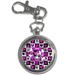 Emo Scene Girl Skull Key Chain Watch