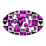 Emo Scene Girl Skull Magnet (Oval)