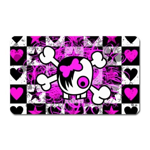 Emo Scene Girl Skull Magnet (Rectangular) from ArtsNow.com Front