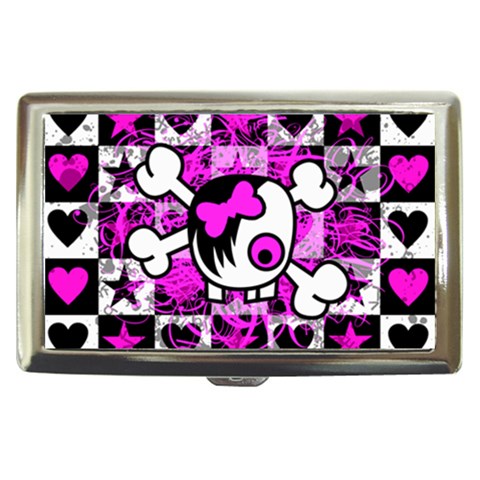 Emo Scene Girl Skull Cigarette Money Case from ArtsNow.com Front