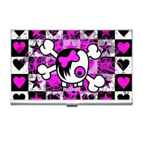 Emo Scene Girl Skull Business Card Holder from ArtsNow.com Front