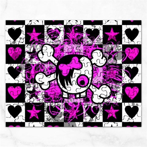 Emo Scene Girl Skull Jigsaw Puzzle (Rectangular) from ArtsNow.com Front
