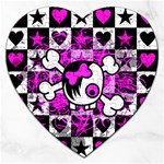 Emo Scene Girl Skull Jigsaw Puzzle (Heart)