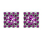 Emo Scene Girl Skull Cufflinks (Square)