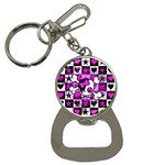 Emo Scene Girl Skull Bottle Opener Key Chain