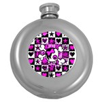 Emo Scene Girl Skull Hip Flask (5 oz)