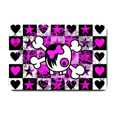 Emo Scene Girl Skull Small Doormat from ArtsNow.com 24 x16  Door Mat