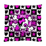 Emo Scene Girl Skull Cushion Case (One Side)