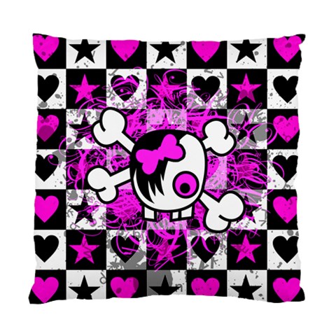 Emo Scene Girl Skull Cushion Case (Two Sides) from ArtsNow.com Front
