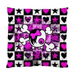 Emo Scene Girl Skull Cushion Case (Two Sides) from ArtsNow.com Back