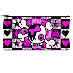 Emo Scene Girl Skull Pencil Case from ArtsNow.com Front