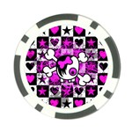 Emo Scene Girl Skull Poker Chip Card Guard (10 pack)