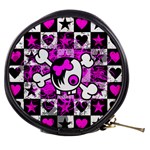 Emo Scene Girl Skull Mini Makeup Bag