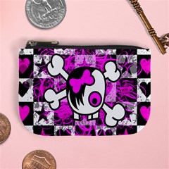 Emo Scene Girl Skull Mini Coin Purse from ArtsNow.com Front