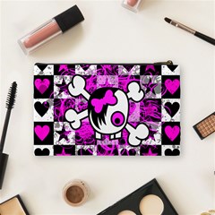 Emo Scene Girl Skull Cosmetic Bag (Medium) from ArtsNow.com Back