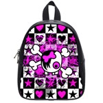 Emo Scene Girl Skull School Bag (Small)