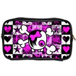 Emo Scene Girl Skull Toiletries Bag (Two Sides)