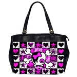 Emo Scene Girl Skull Oversize Office Handbag (Two Sides)