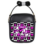 Emo Scene Girl Skull Girls Sling Bag