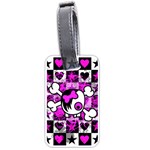 Emo Scene Girl Skull Luggage Tag (one side)