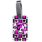 Emo Scene Girl Skull Luggage Tag (two sides)