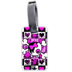 Emo Scene Girl Skull Luggage Tag (two sides) from ArtsNow.com Back