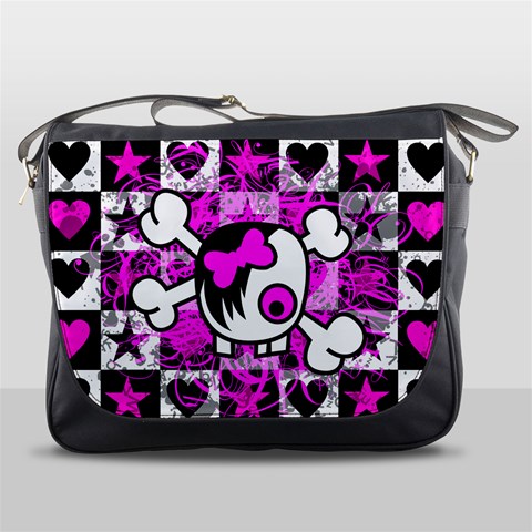 Emo Scene Girl Skull Messenger Bag from ArtsNow.com Front