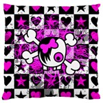 Emo Scene Girl Skull Large Cushion Case (Two Sides)