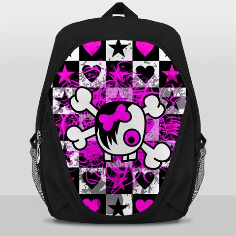 Emo Scene Girl Skull Backpack Bag from ArtsNow.com Front