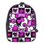 Emo Scene Girl Skull School Bag (XL)