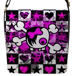 Emo Scene Girl Skull Flap closure messenger bag (Small)