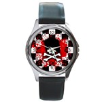 Emo Skull Round Metal Watch