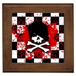 Emo Skull Framed Tile