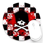 Emo Skull Round Mousepad