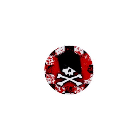 Emo Skull 1  Mini Button from ArtsNow.com Front
