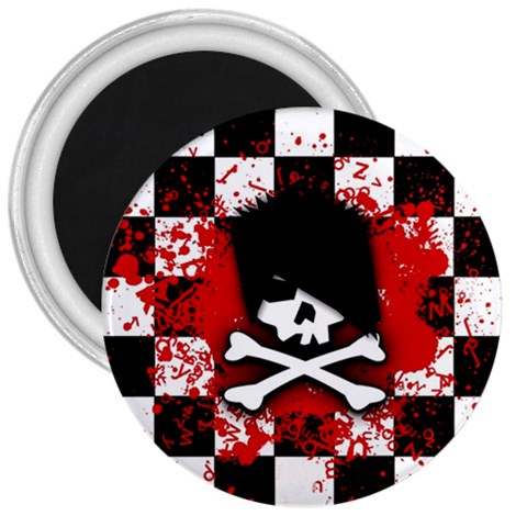 Emo Skull 3  Magnet from ArtsNow.com Front