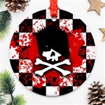 Emo Skull Ornament (Round)