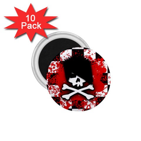Emo Skull 1.75  Magnet (10 pack)  from ArtsNow.com Front
