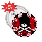 Emo Skull 2.25  Button (10 pack)