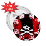 Emo Skull 2.25  Button (100 pack)