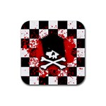 Emo Skull Rubber Coaster (Square)