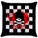 Emo Skull Throw Pillow Case (Black)