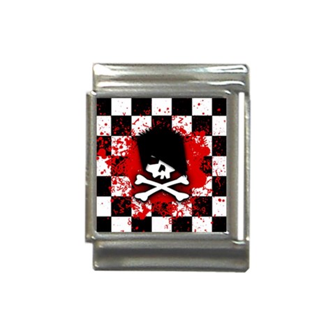 Emo Skull Italian Charm (13mm) from ArtsNow.com Front