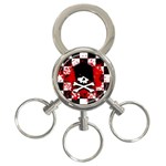 Emo Skull 3-Ring Key Chain