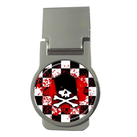 Emo Skull Money Clip (Round) from ArtsNow.com Front