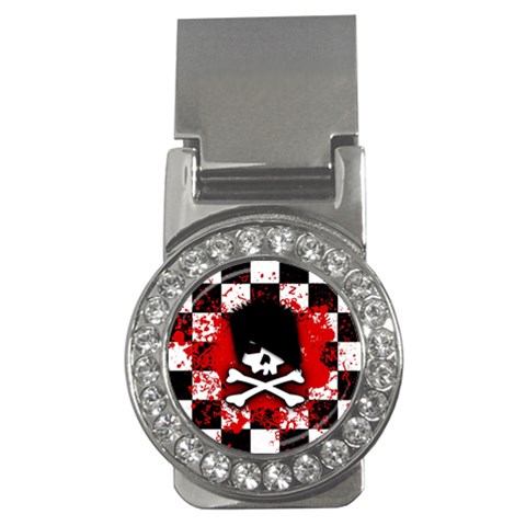 Emo Skull Money Clip (CZ) from ArtsNow.com Front