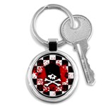 Emo Skull Key Chain (Round)