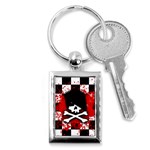 Emo Skull Key Chain (Rectangle)