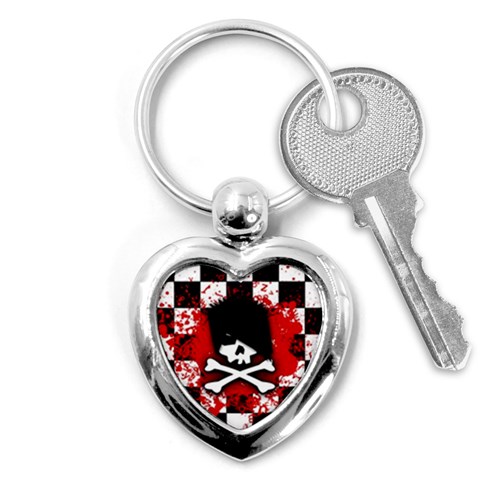 Emo Skull Key Chain (Heart) from ArtsNow.com Front